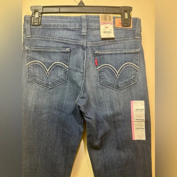 Levi's 518 Blue Boot Cut Jeans Low Rise 1 Medium Juniors/Women - Picture 6 of 12